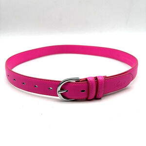 NEW Falari 6028 Neon Hot Pink Genuine Leather Belt Unisex Size S 30-32